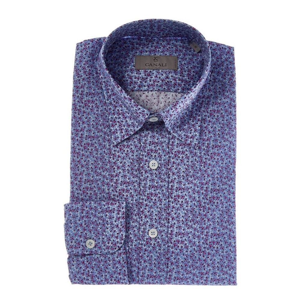 Canali Mens  Dress Shirt, Blue